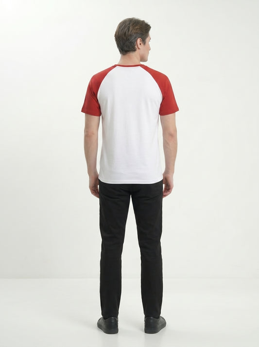 Men’s Raglan Half Sleeve 100% Cotton Soft & Comfortable Fit T-Shirt