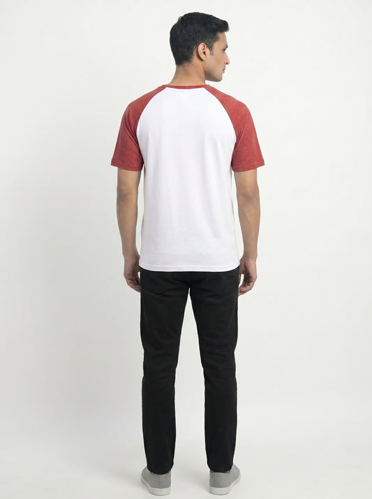 Men’s Raglan Half Sleeve 100% Cotton Soft & Comfortable Fit T-Shirt