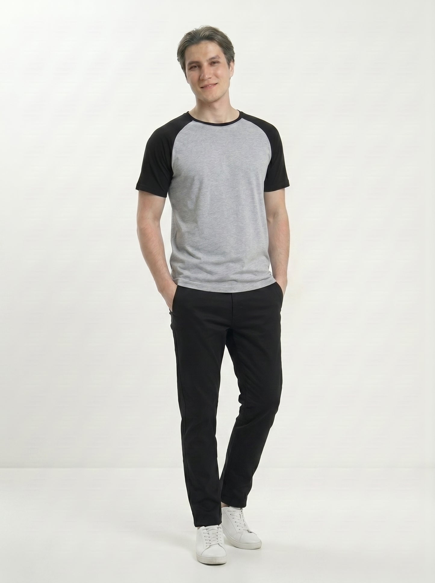 Men’s Raglan Half Sleeve 100% Cotton Soft & Comfortable Fit T-Shirt