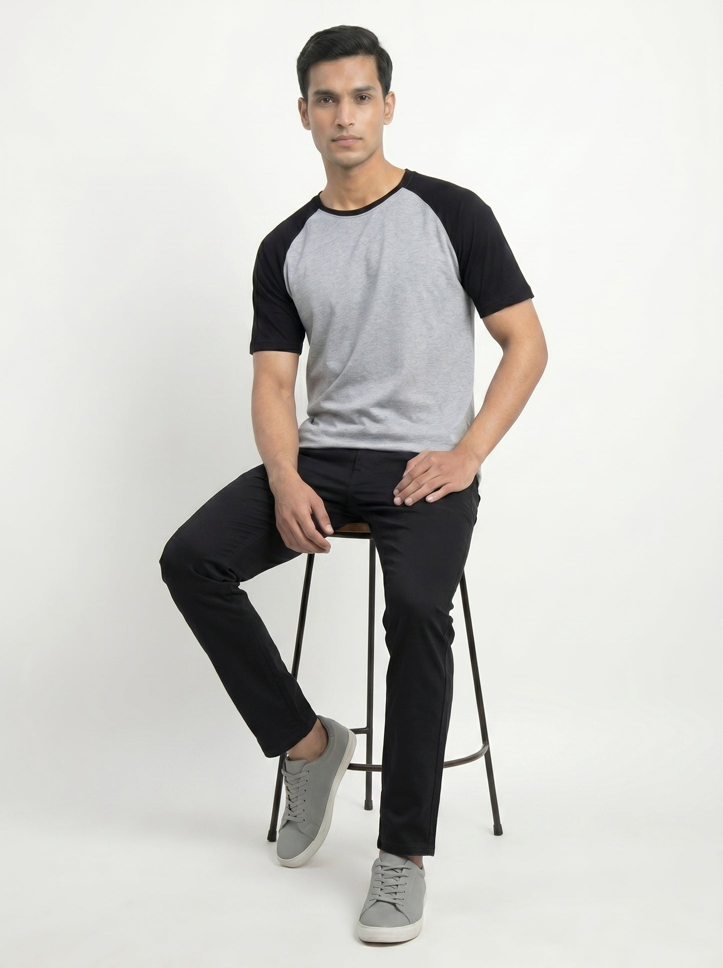 Men’s Raglan Half Sleeve 100% Cotton Soft & Comfortable Fit T-Shirt
