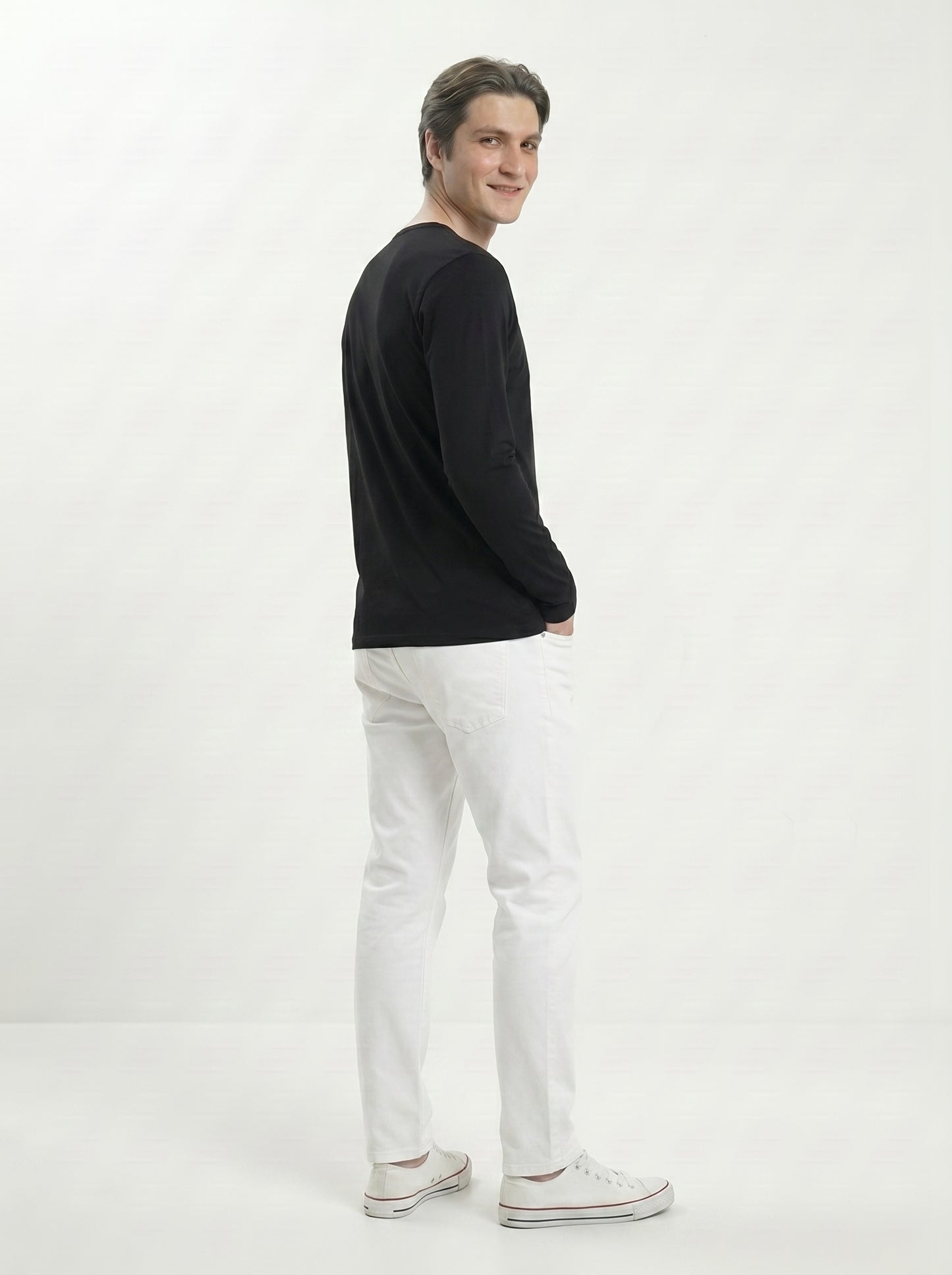 Men’s Regular Fit Full Sleeve T-Shirt – 100% Cotton, Soft & Comfortable