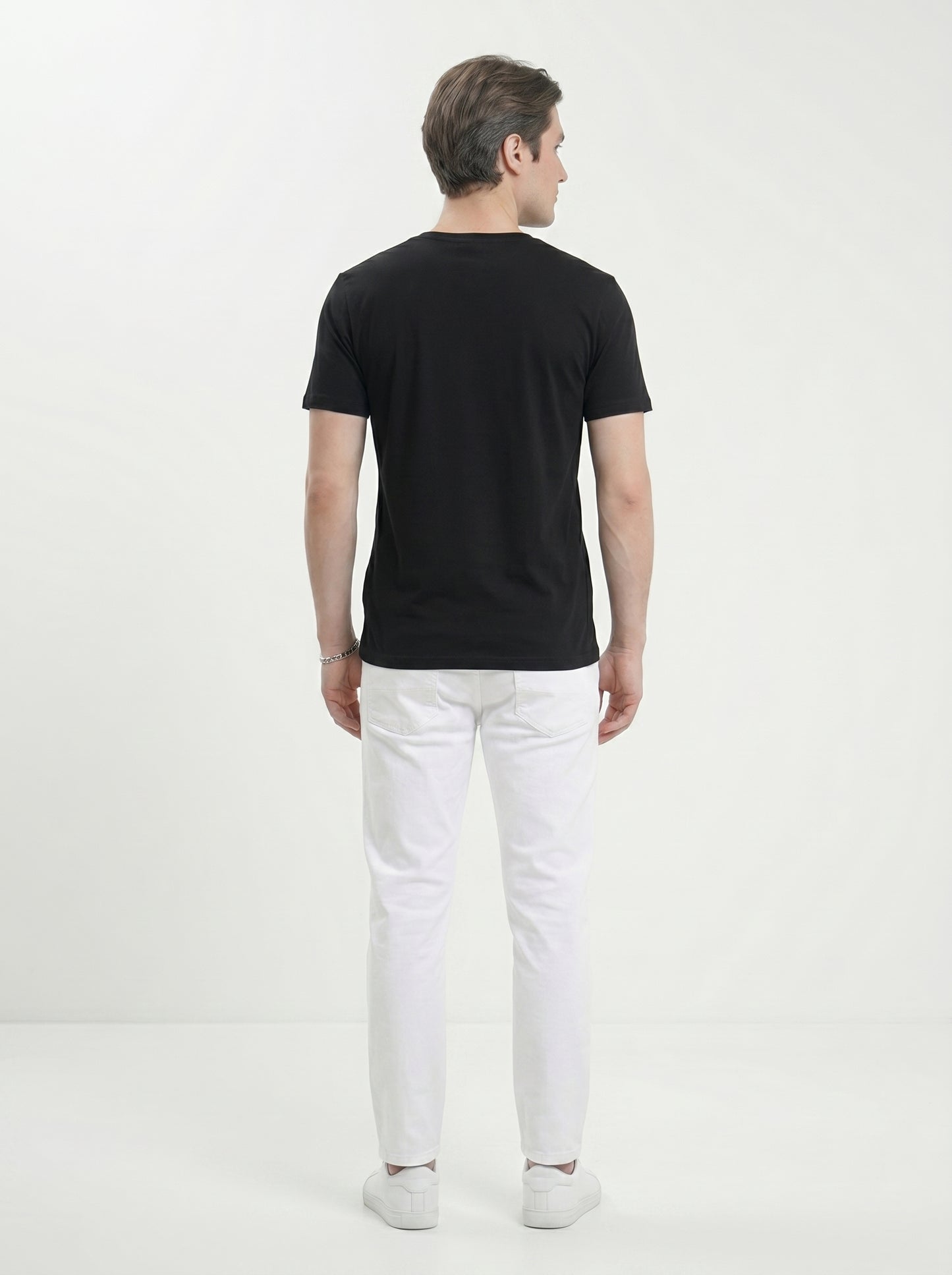 Men’s Regular Fit V-Neck Half Sleeve T-Shirt – 100% Cotton, Soft & Comfortable