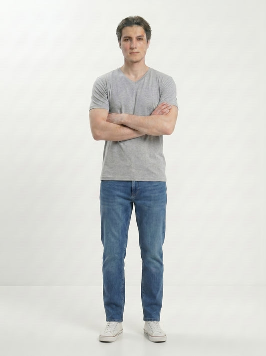 Men’s Regular Fit V-Neck Half Sleeve T-Shirt – 100% Cotton, Soft & Comfortable