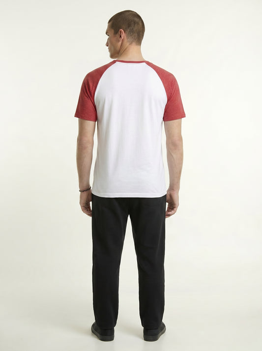 Men’s Raglan Half Sleeve 100% Cotton Soft & Comfortable Fit T-Shirt