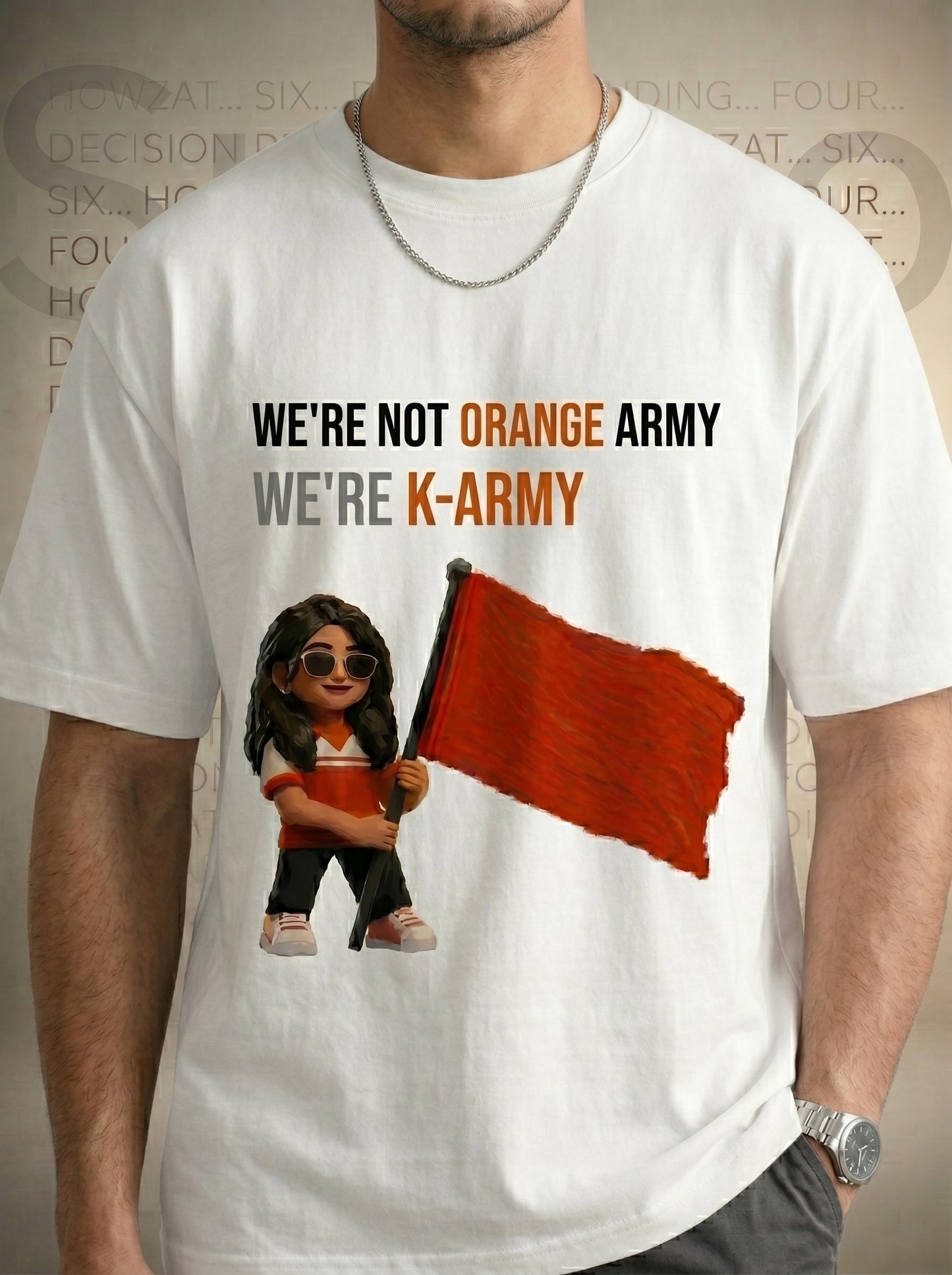 Not Orange Army We're K-Army Graphic T-Shirt – Oversized Fit Premium Cotton (Unisex)