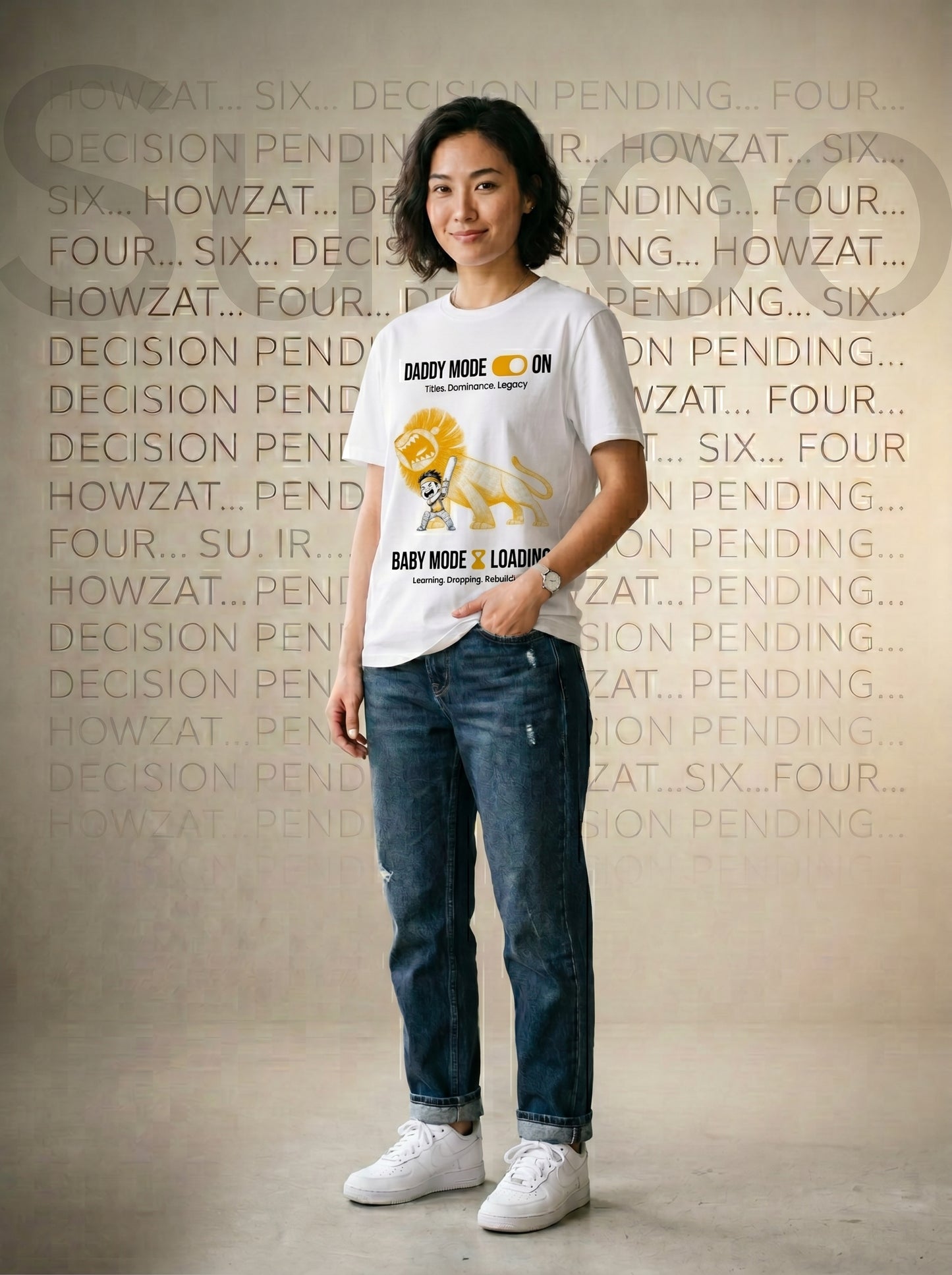 Daddy Mode Baby Mode Graphic T-Shirt – Oversized Fit Premium Cotton (Unisex)