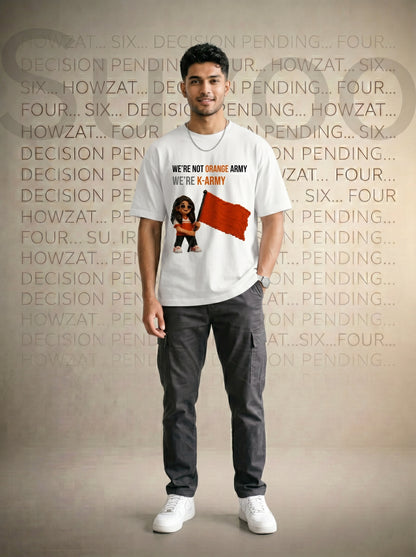 Not Orange Army We're K-Army Graphic T-Shirt – Oversized Fit Premium Cotton (Unisex)
