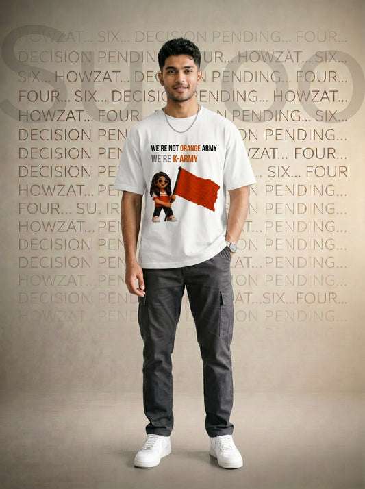 Not Orange Army We're K-Army Graphic T-Shirt – Oversized Fit Premium Cotton (Unisex)
