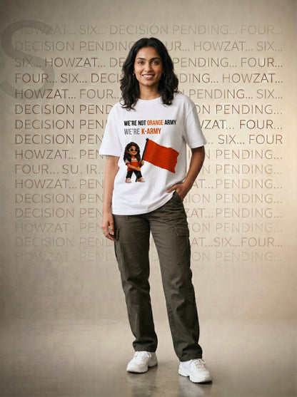 Not Orange Army We're K-Army Graphic T-Shirt – Oversized Fit Premium Cotton (Unisex)
