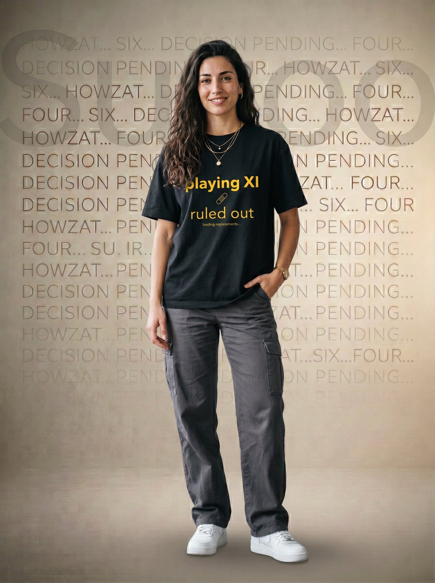 Playing XI Ruled Out Graphic T-Shirt – Oversized Fit Premium Cotton (Unisex)