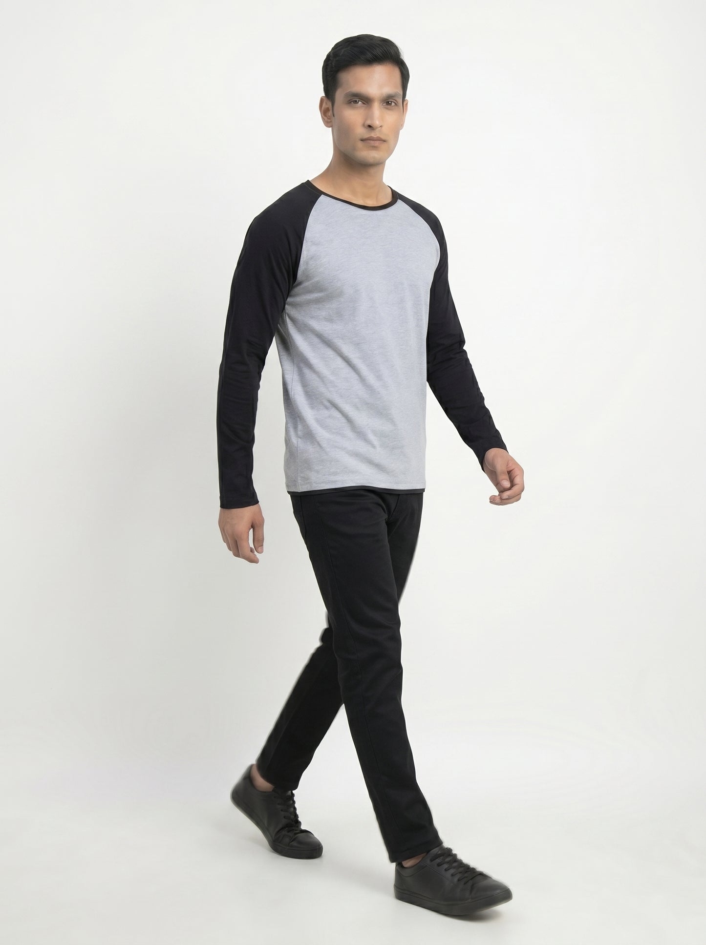 Men’s Raglan Full Sleeve 100% Cotton Soft & Comfortable Fit T-Shirt