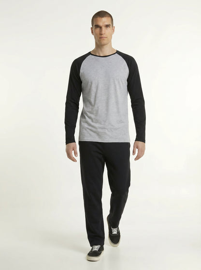 Men’s Raglan Full Sleeve 100% Cotton Soft & Comfortable Fit T-Shirt