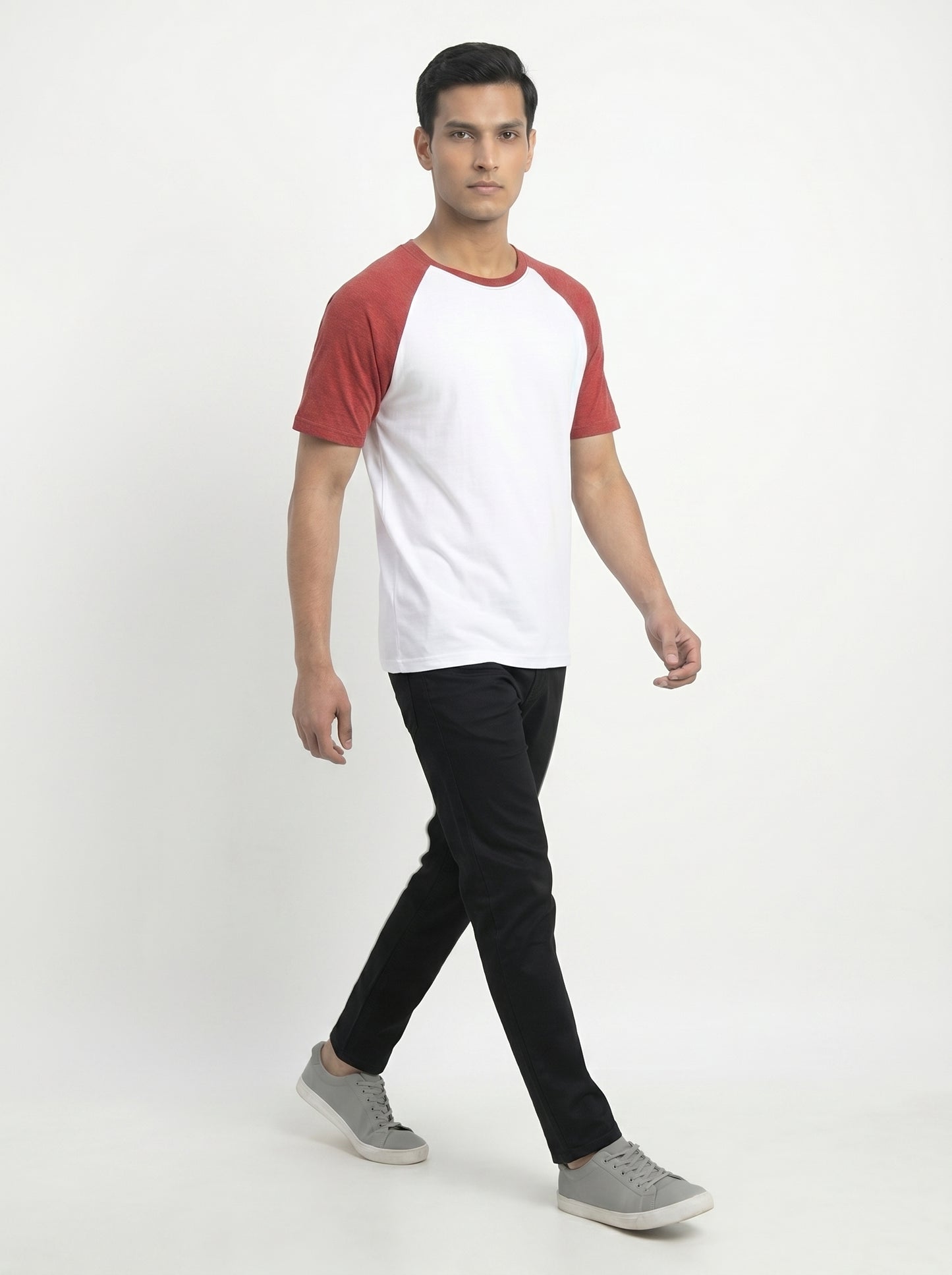Men’s Raglan Half Sleeve 100% Cotton Soft & Comfortable Fit T-Shirt