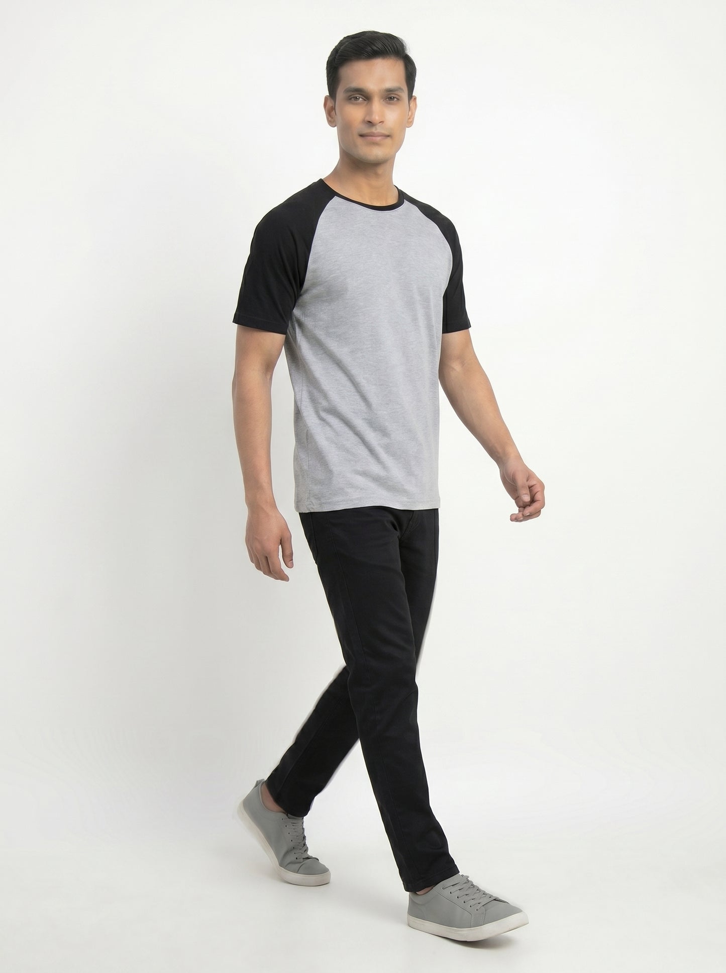 Men’s Raglan Half Sleeve 100% Cotton Soft & Comfortable Fit T-Shirt