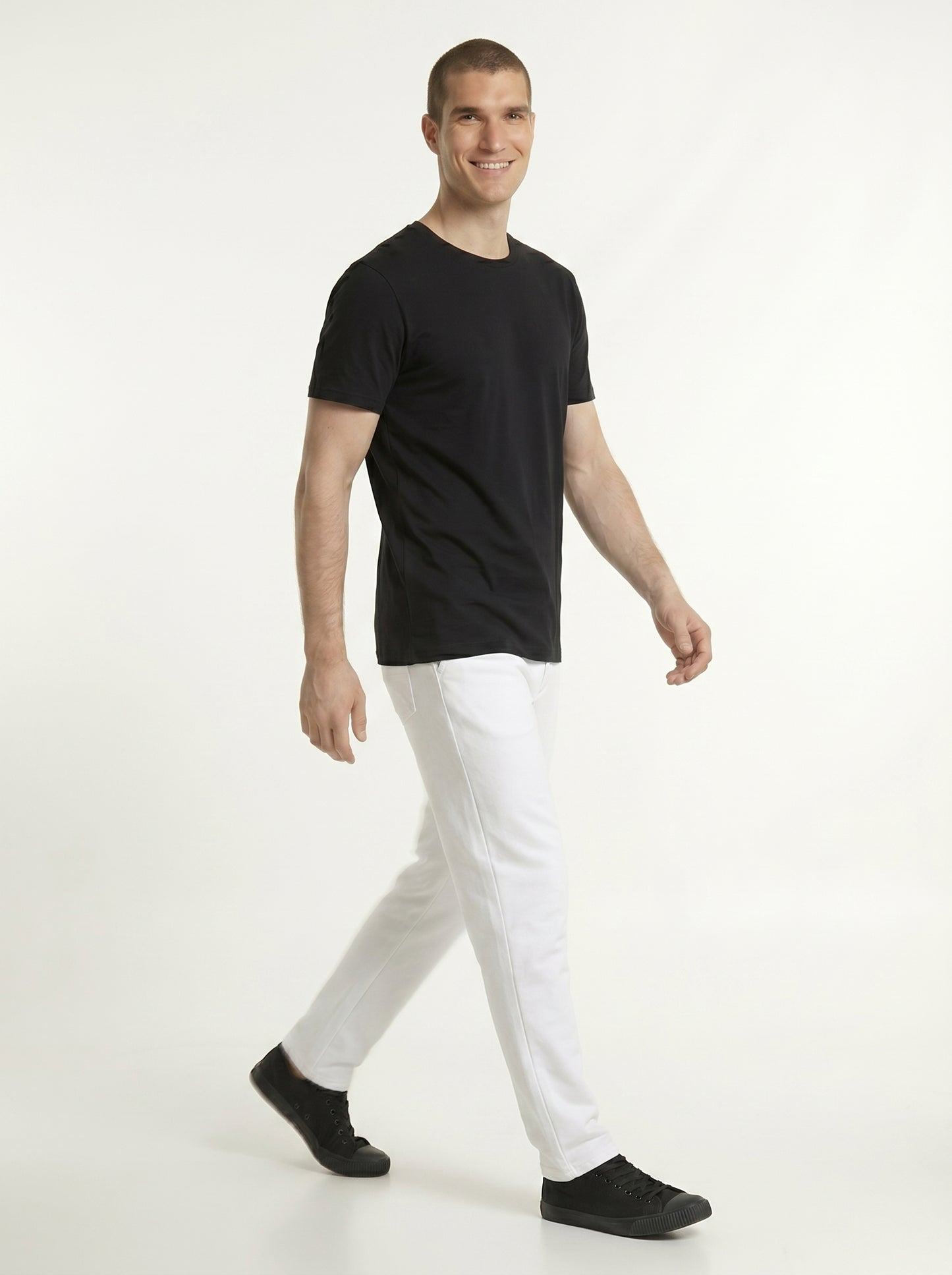 Breeze Men’s Regular Fit Short Sleeve T-Shirt – 100% Micro Polyester, Dot Knit