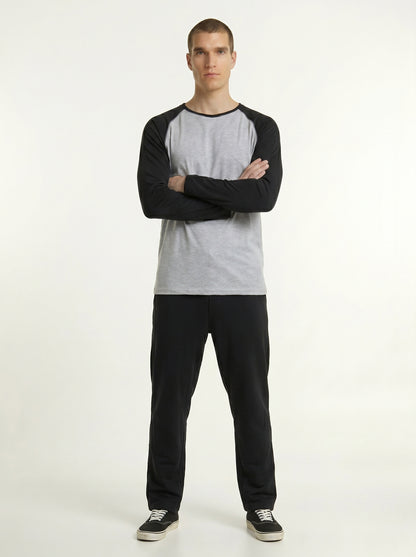 Men’s Raglan Full Sleeve 100% Cotton Soft & Comfortable Fit T-Shirt