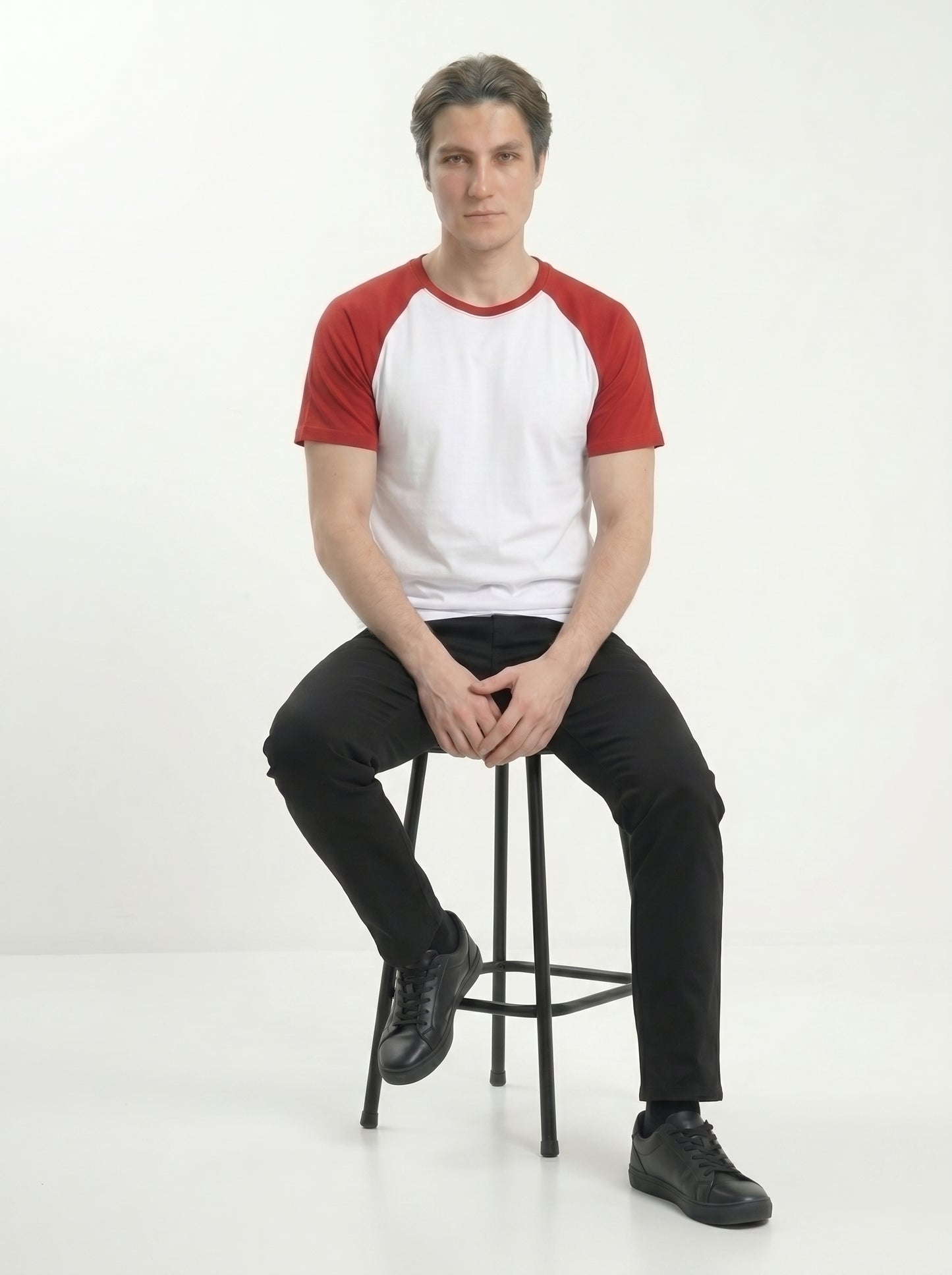 Men’s Raglan Half Sleeve 100% Cotton Soft & Comfortable Fit T-Shirt