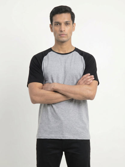 Men’s Raglan Half Sleeve 100% Cotton Soft & Comfortable Fit T-Shirt
