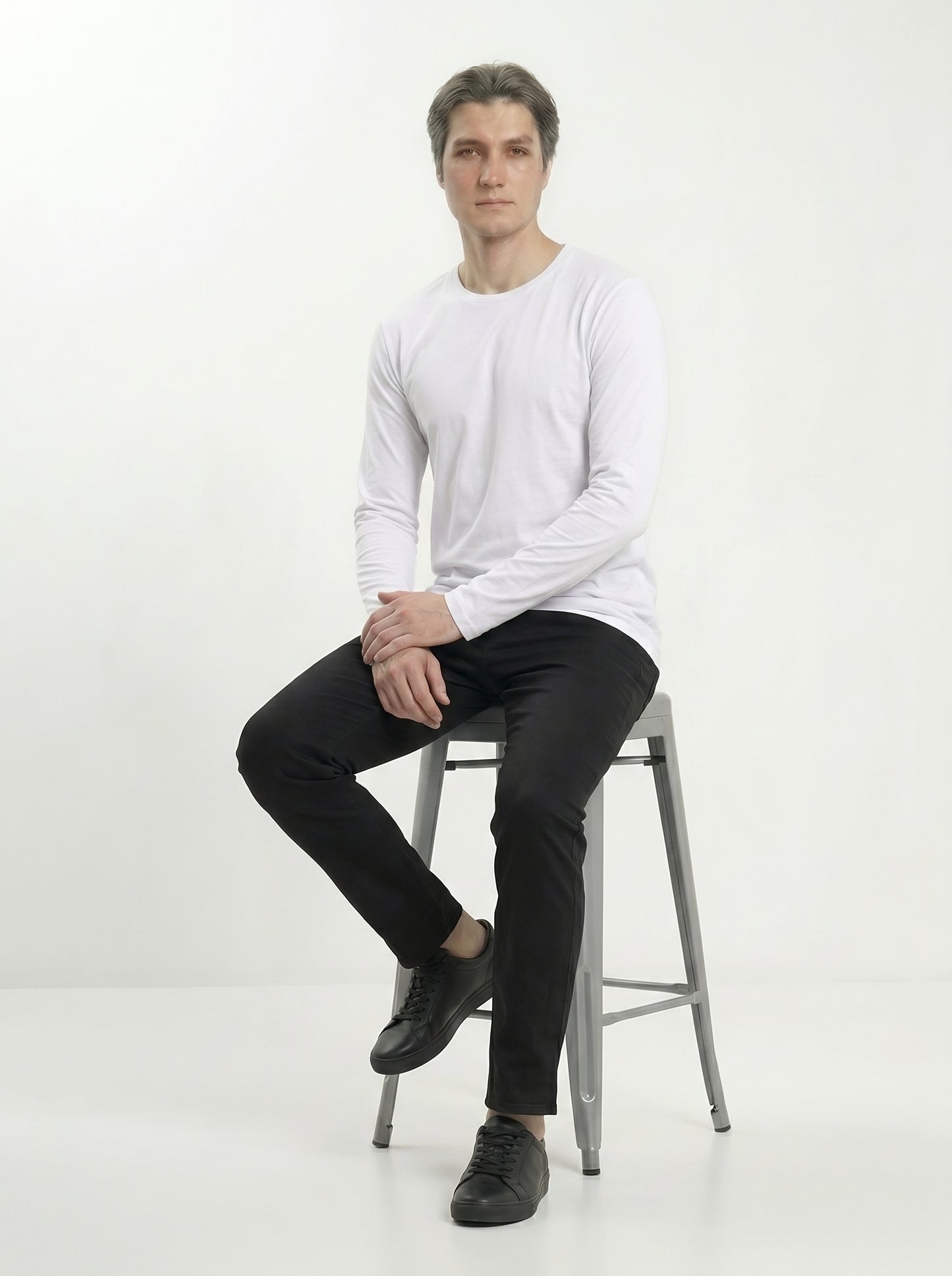 Men’s Regular Fit Full Sleeve T-Shirt – 100% Cotton, Soft & Comfortable