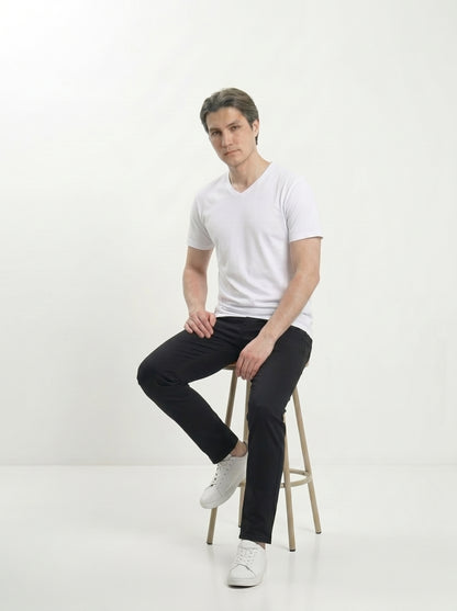 Men’s Regular Fit V-Neck Half Sleeve T-Shirt – 100% Cotton, Soft & Comfortable