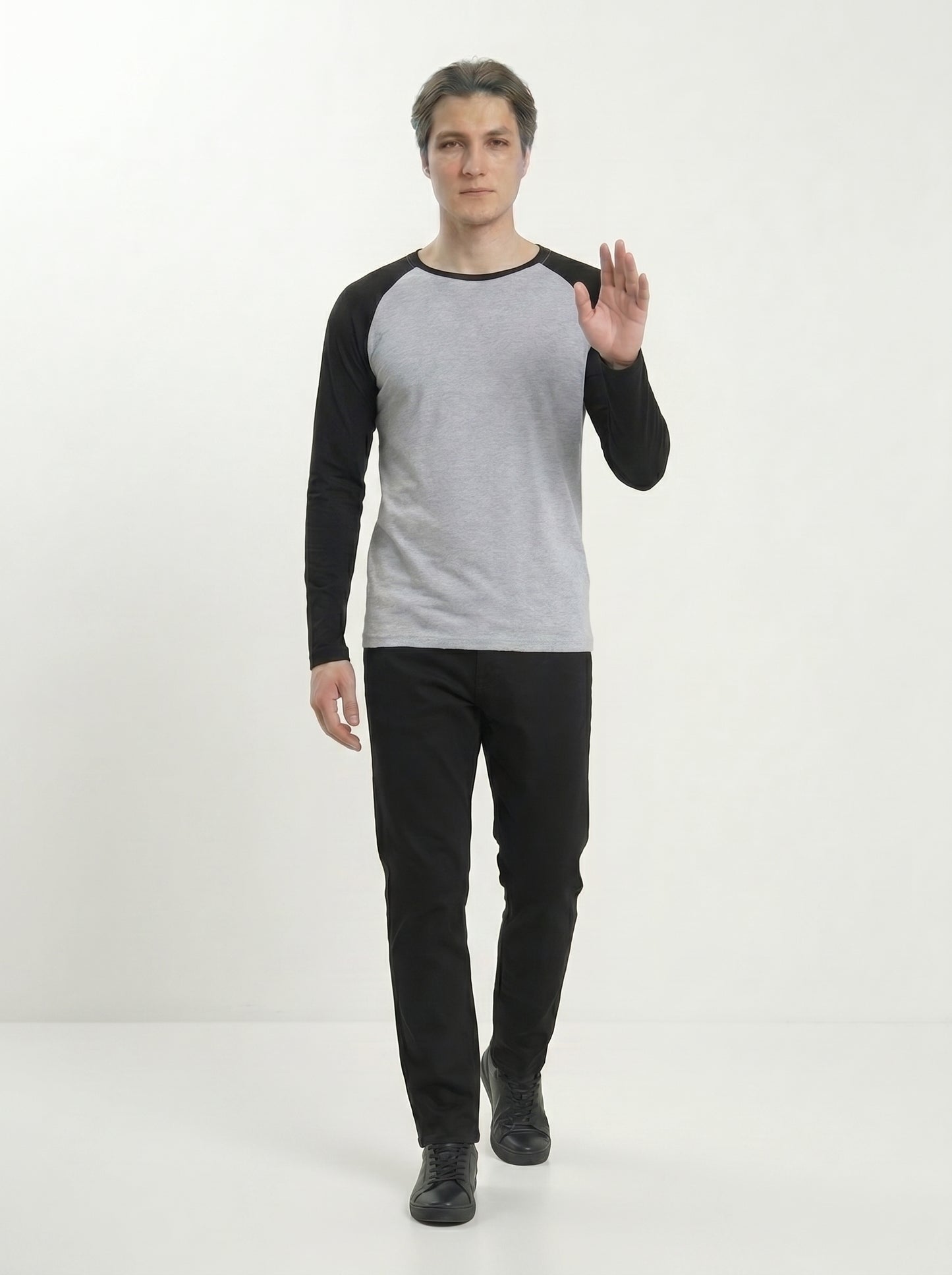 Men’s Raglan Full Sleeve 100% Cotton Soft & Comfortable Fit T-Shirt
