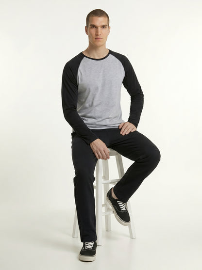 Men’s Raglan Full Sleeve 100% Cotton Soft & Comfortable Fit T-Shirt