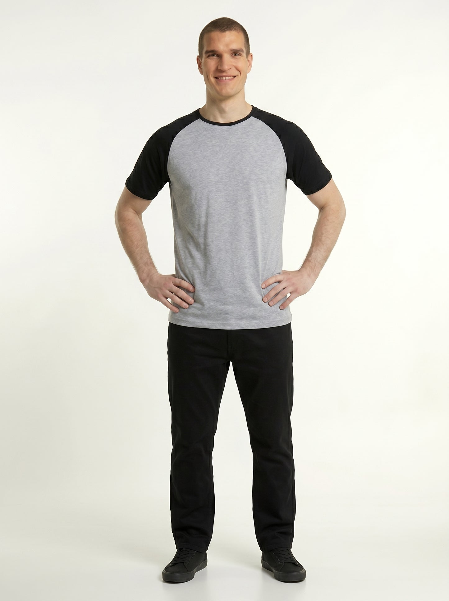 Men’s Raglan Half Sleeve 100% Cotton Soft & Comfortable Fit T-Shirt