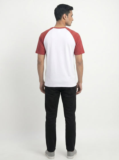 Men’s Raglan Half Sleeve 100% Cotton Soft & Comfortable Fit T-Shirt