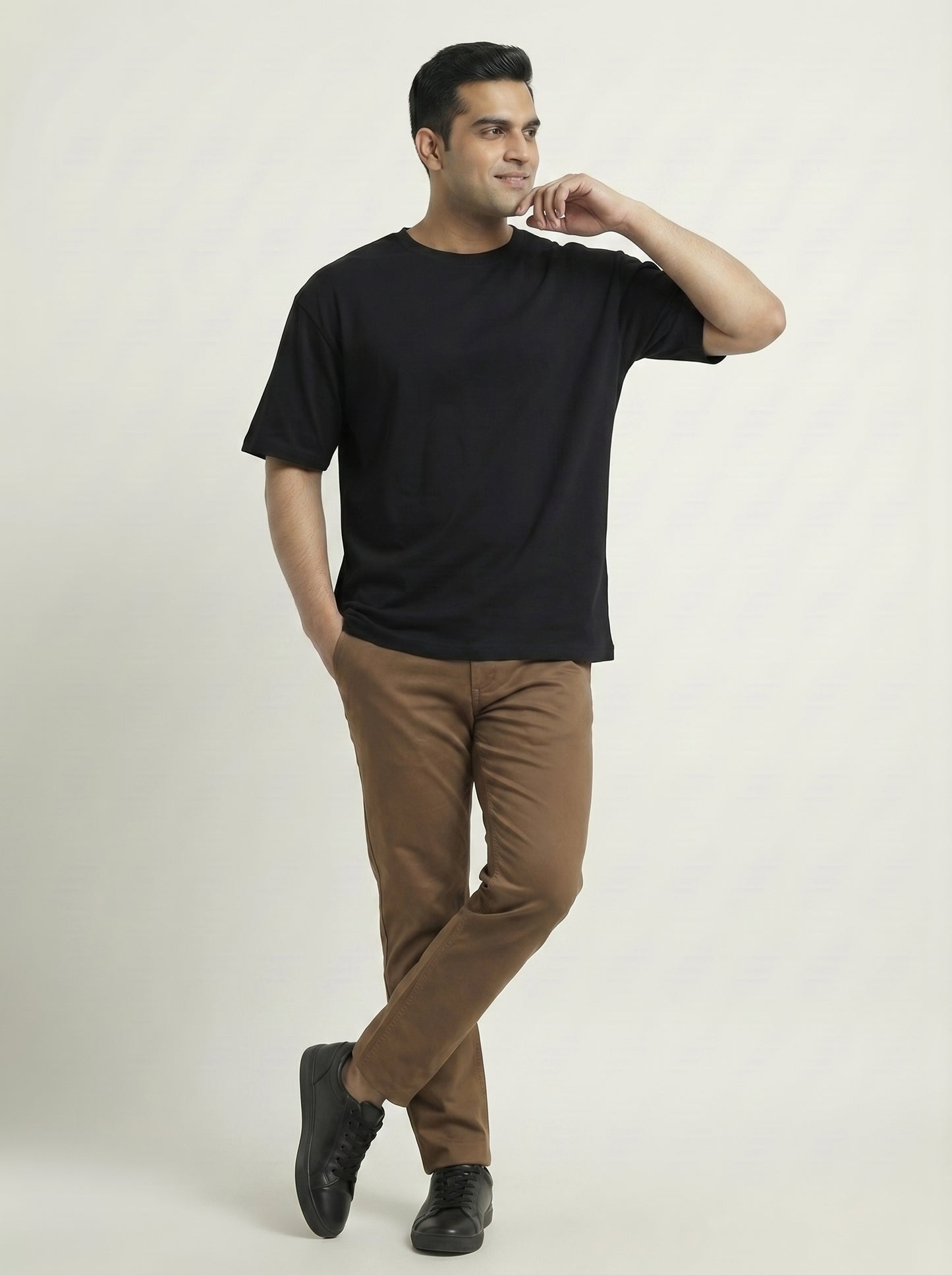 Premium 220 GSM Oversized Cotton T-Shirt – Unisex
