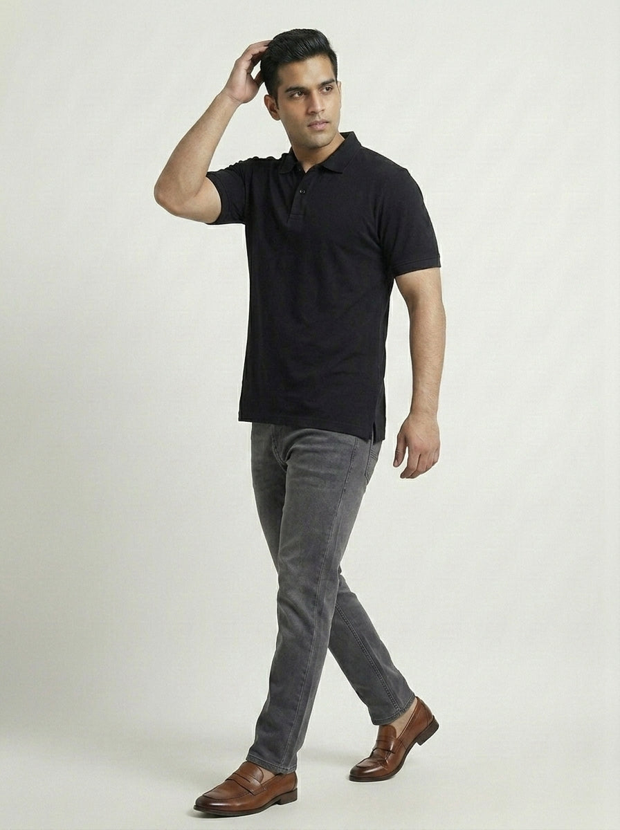 Suzoo Airtex Polo T-Shirt – Regular Fit | 240 GSM 100% Cotton (Unisex)