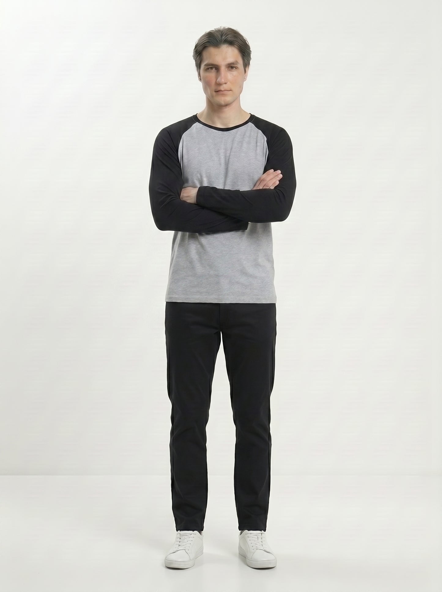 Men’s Raglan Full Sleeve 100% Cotton Soft & Comfortable Fit T-Shirt