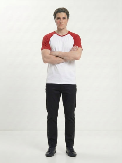 Men’s Raglan Half Sleeve 100% Cotton Soft & Comfortable Fit T-Shirt