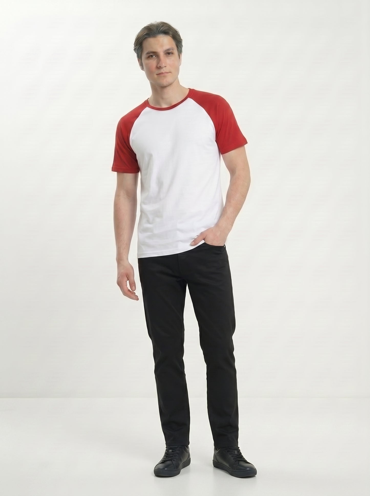Men’s Raglan Half Sleeve 100% Cotton Soft & Comfortable Fit T-Shirt