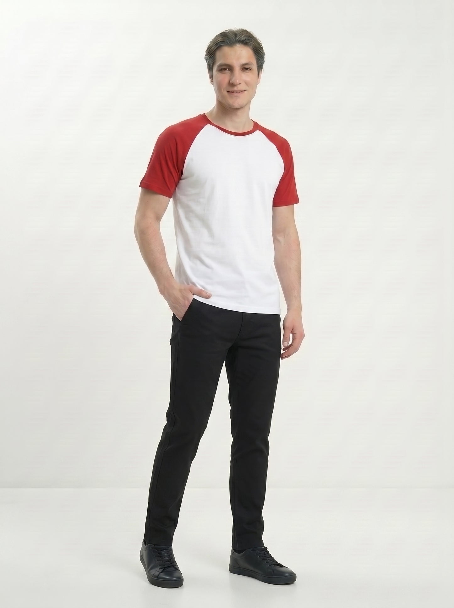 Men’s Raglan Half Sleeve 100% Cotton Soft & Comfortable Fit T-Shirt