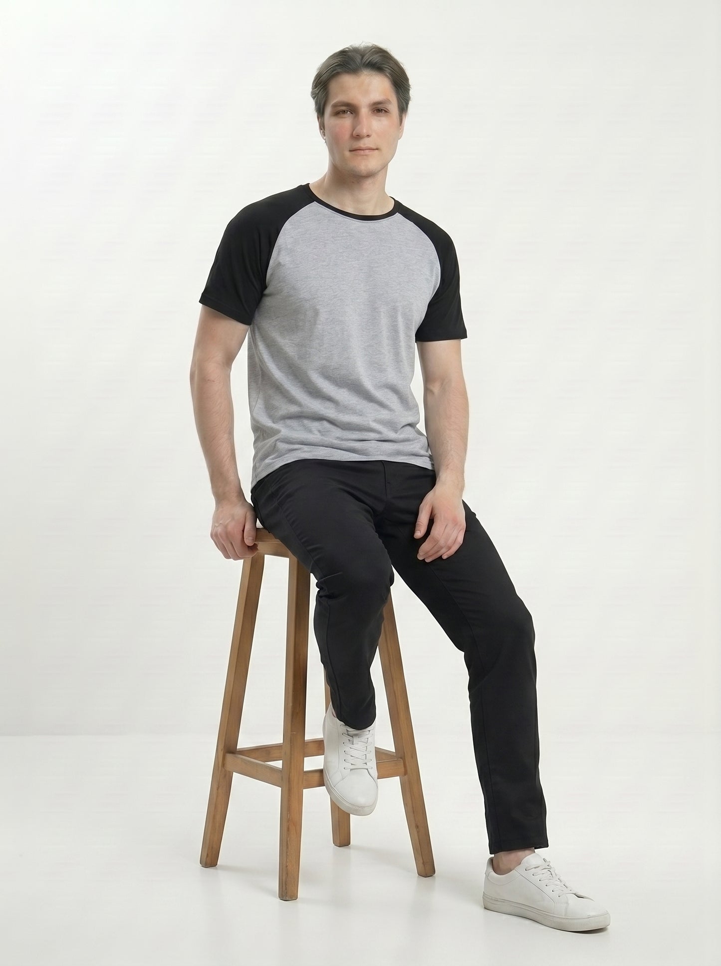 Men’s Raglan Half Sleeve 100% Cotton Soft & Comfortable Fit T-Shirt