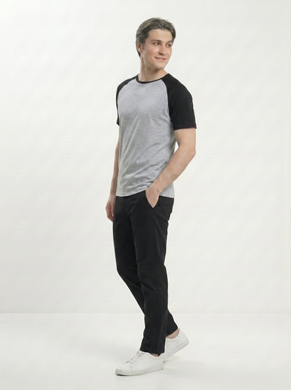 Men’s Raglan Half Sleeve 100% Cotton Soft & Comfortable Fit T-Shirt