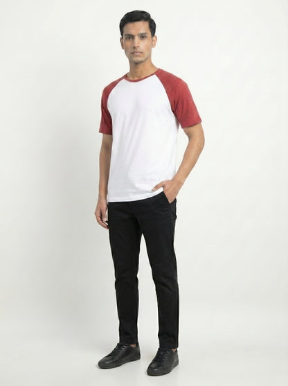 Men’s Raglan Half Sleeve 100% Cotton Soft & Comfortable Fit T-Shirt