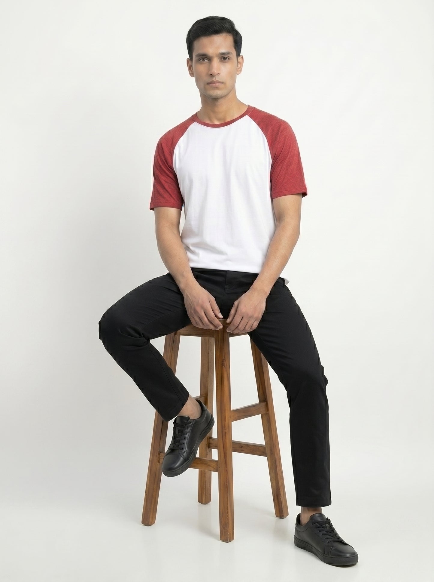 Men’s Raglan Half Sleeve 100% Cotton Soft & Comfortable Fit T-Shirt