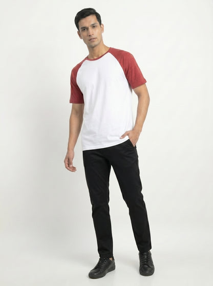 Men’s Raglan Half Sleeve 100% Cotton Soft & Comfortable Fit T-Shirt