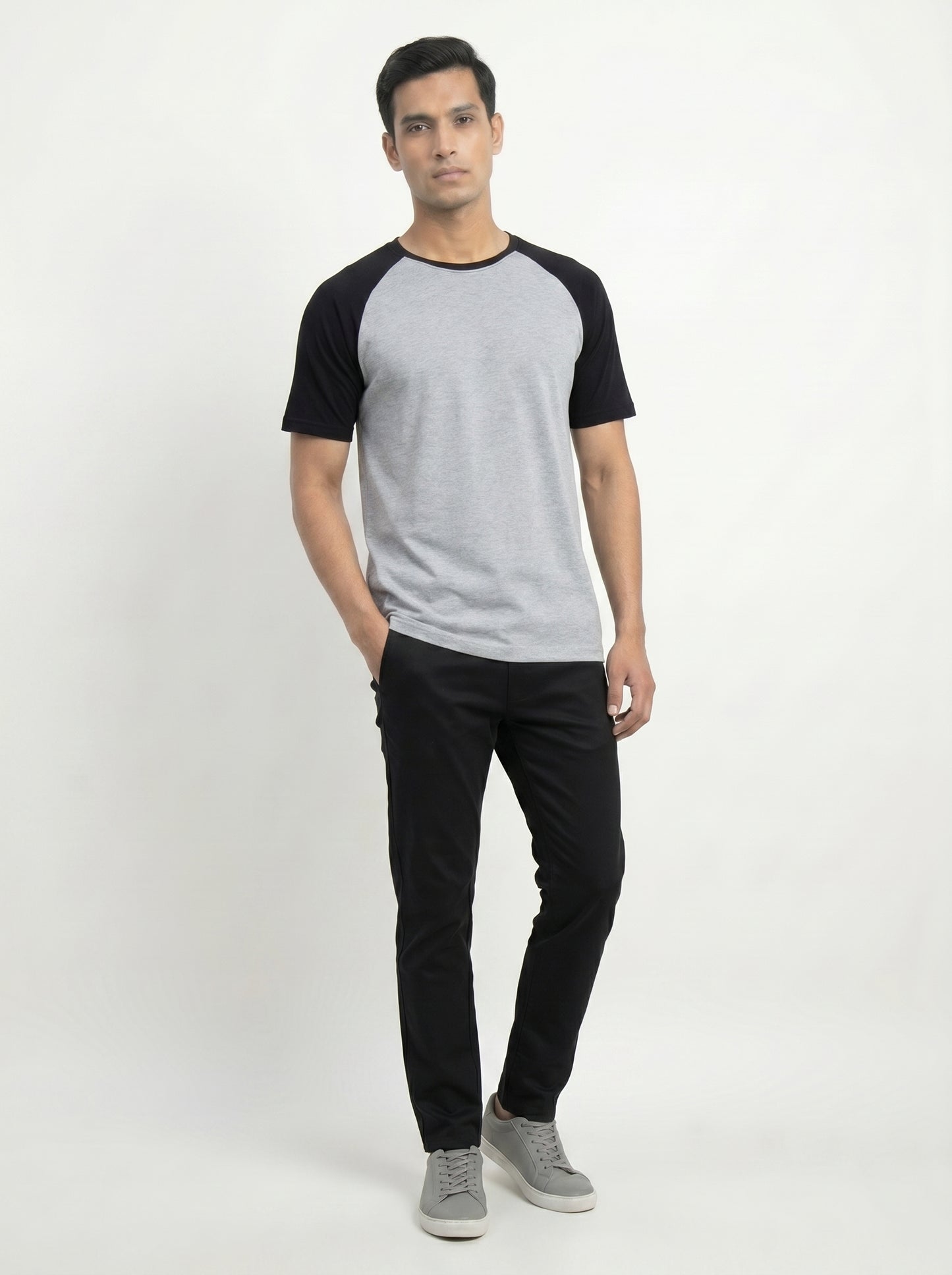 Men’s Raglan Half Sleeve 100% Cotton Soft & Comfortable Fit T-Shirt