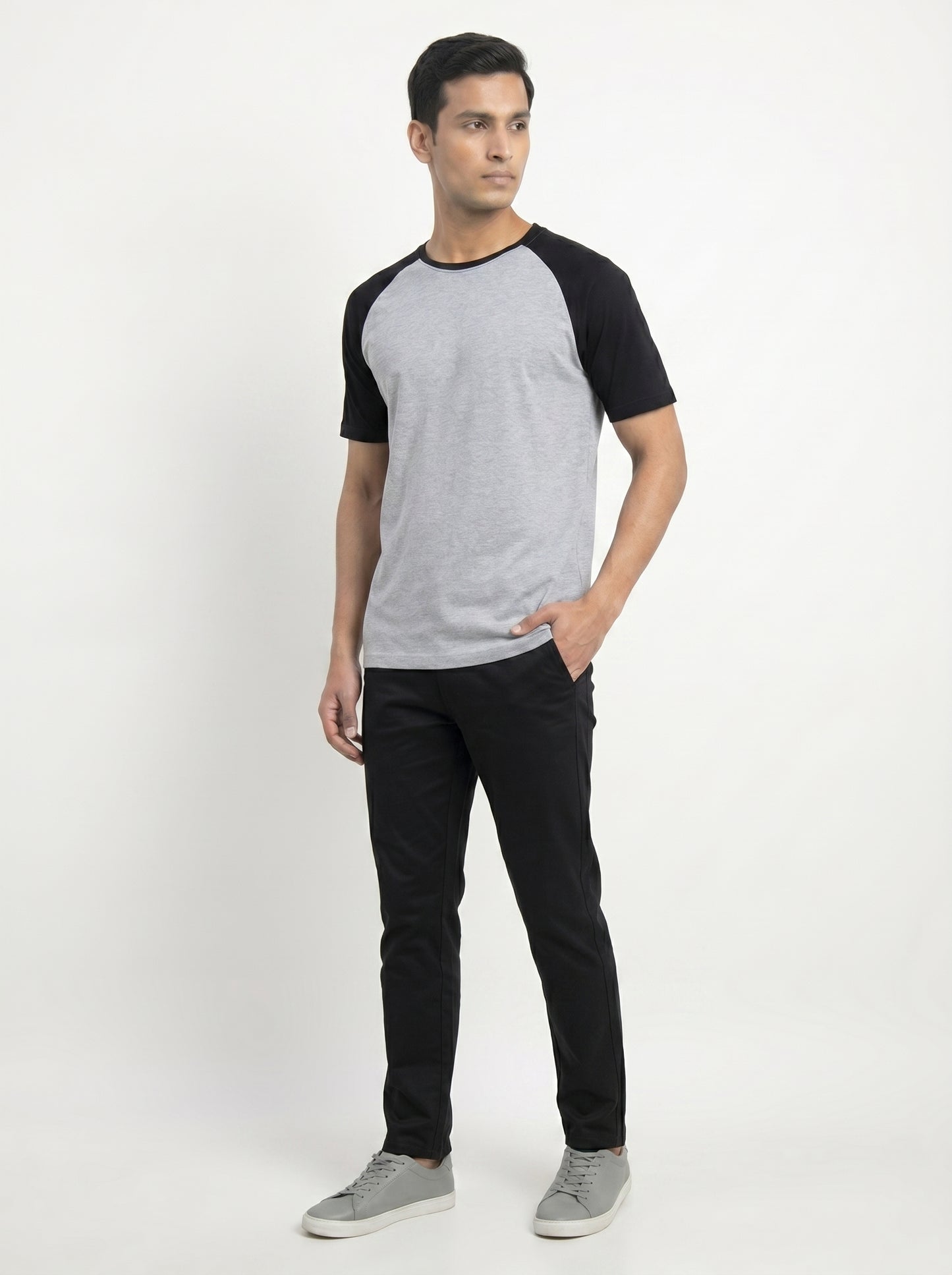 Men’s Raglan Half Sleeve 100% Cotton Soft & Comfortable Fit T-Shirt