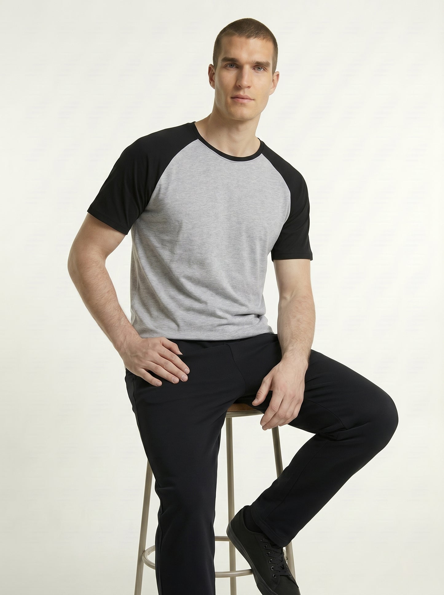 Men’s Raglan Half Sleeve 100% Cotton Soft & Comfortable Fit T-Shirt