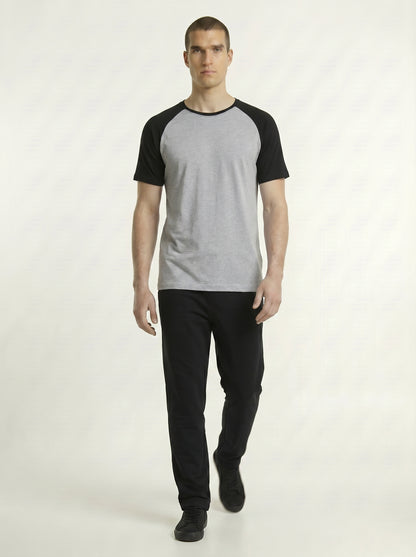 Men’s Raglan Half Sleeve 100% Cotton Soft & Comfortable Fit T-Shirt