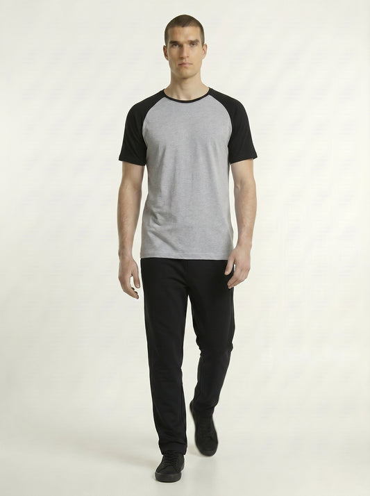 Men’s Raglan Half Sleeve 100% Cotton Soft & Comfortable Fit T-Shirt