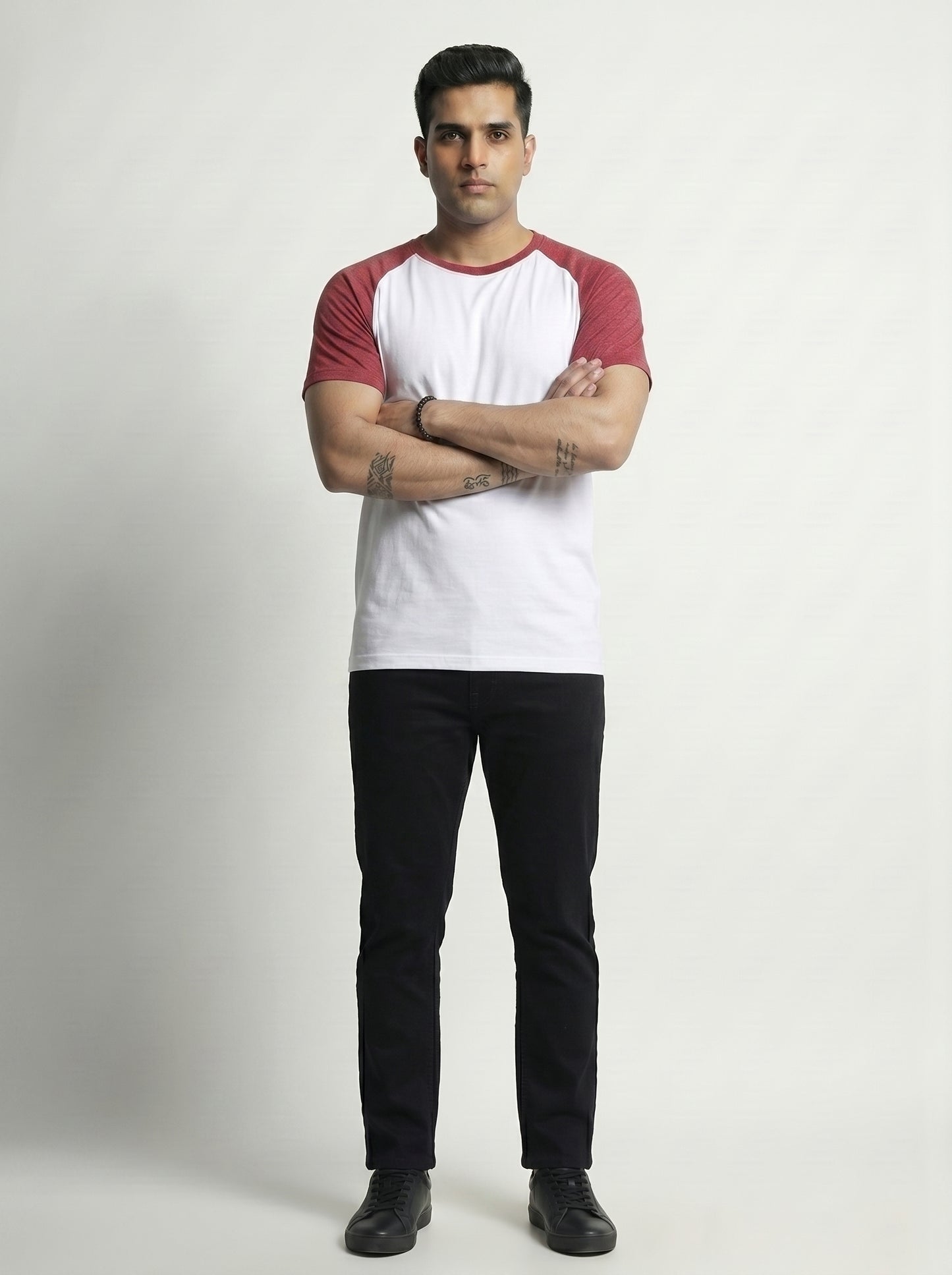 Men’s Raglan Half Sleeve 100% Cotton Soft & Comfortable Fit T-Shirt