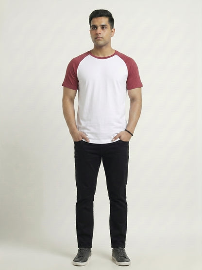 Men’s Raglan Half Sleeve 100% Cotton Soft & Comfortable Fit T-Shirt