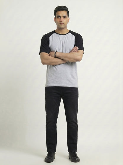 Men’s Raglan Half Sleeve 100% Cotton Soft & Comfortable Fit T-Shirt