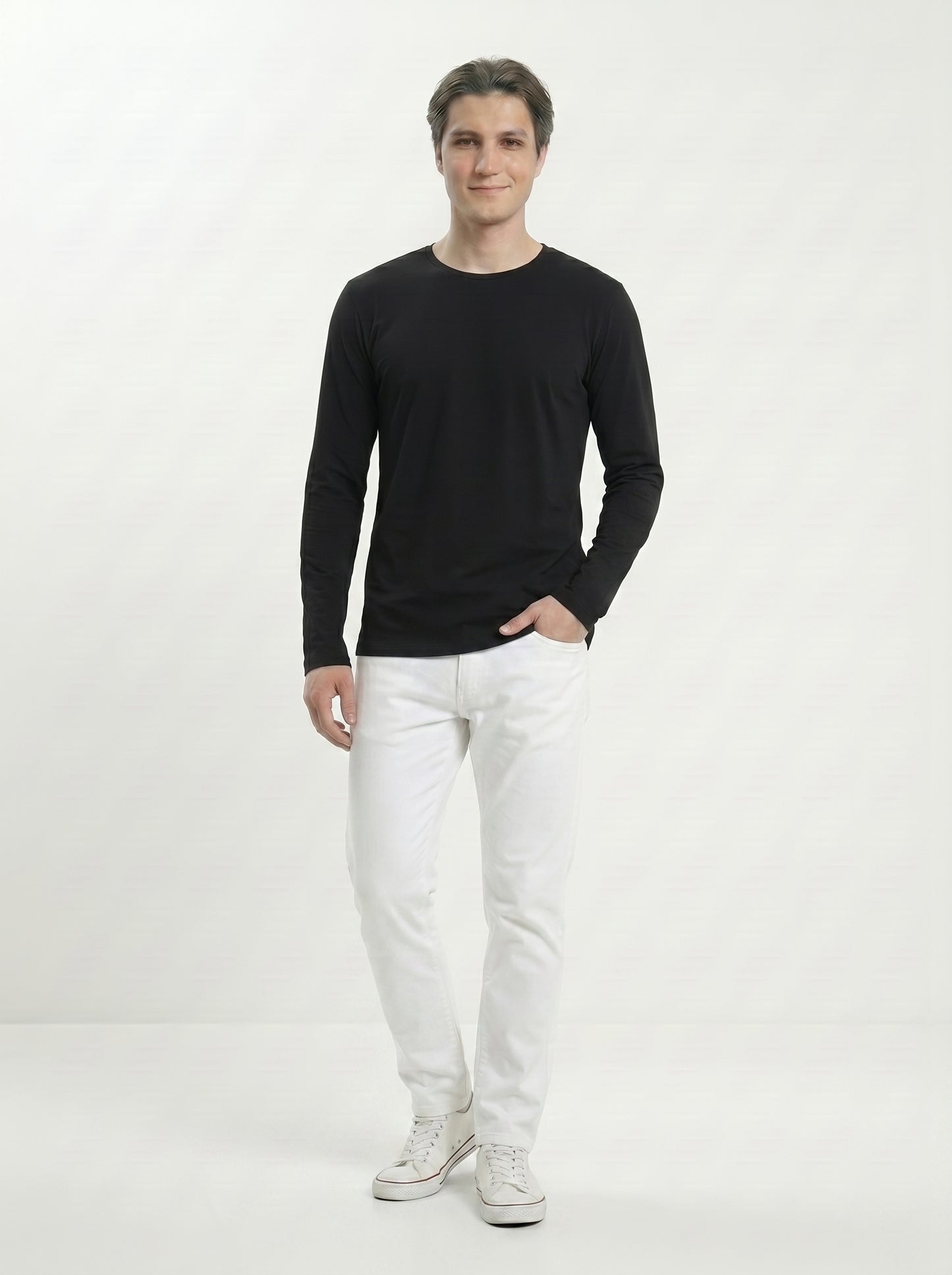 Men’s Regular Fit Full Sleeve T-Shirt – 100% Cotton, Soft & Comfortable