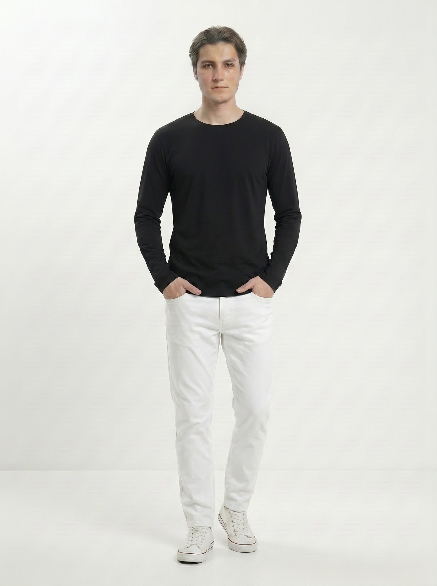 Men’s Regular Fit Full Sleeve T-Shirt – 100% Cotton, Soft & Comfortable
