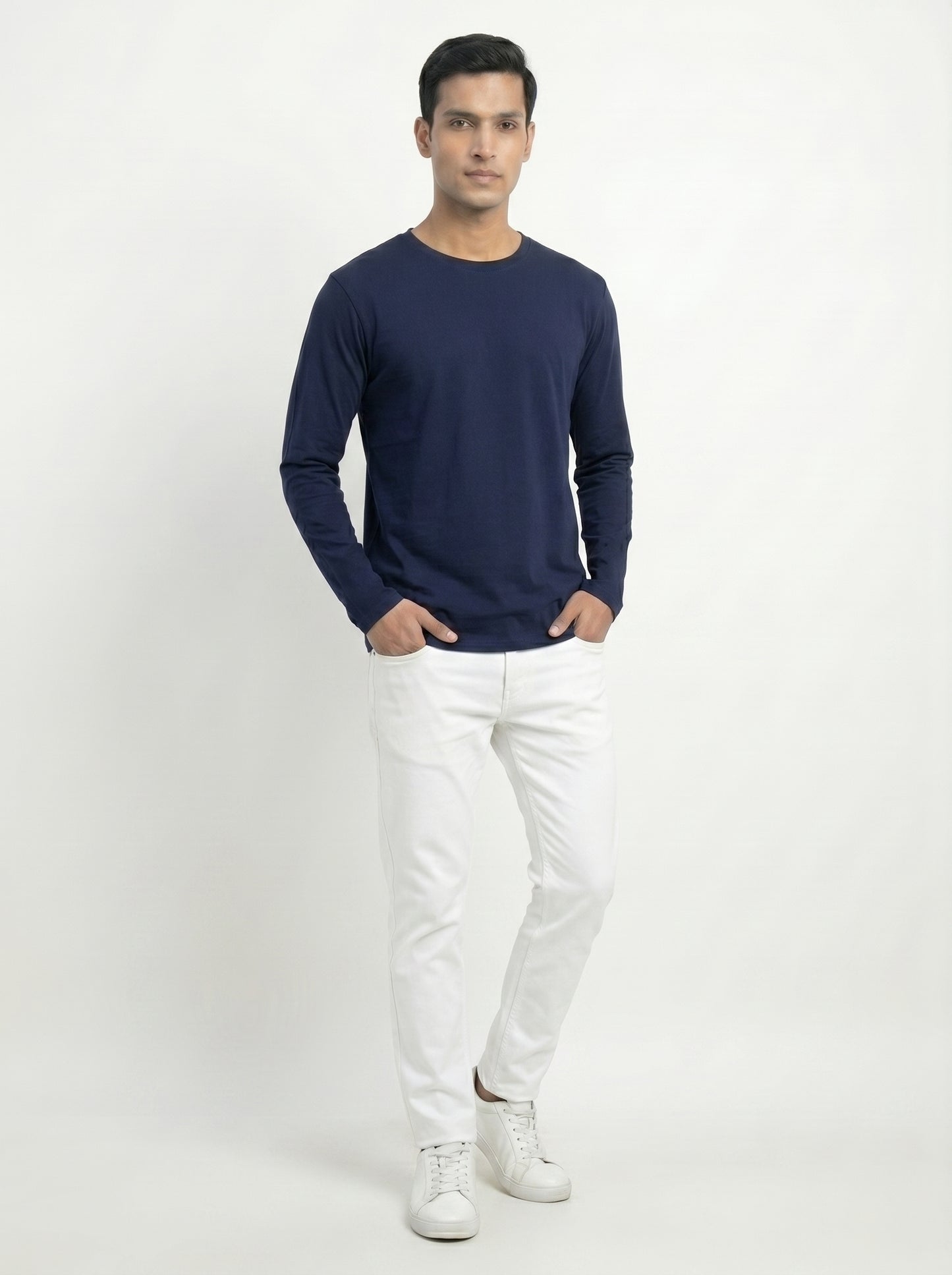 Men’s Regular Fit Full Sleeve T-Shirt – 100% Cotton, Soft & Comfortable